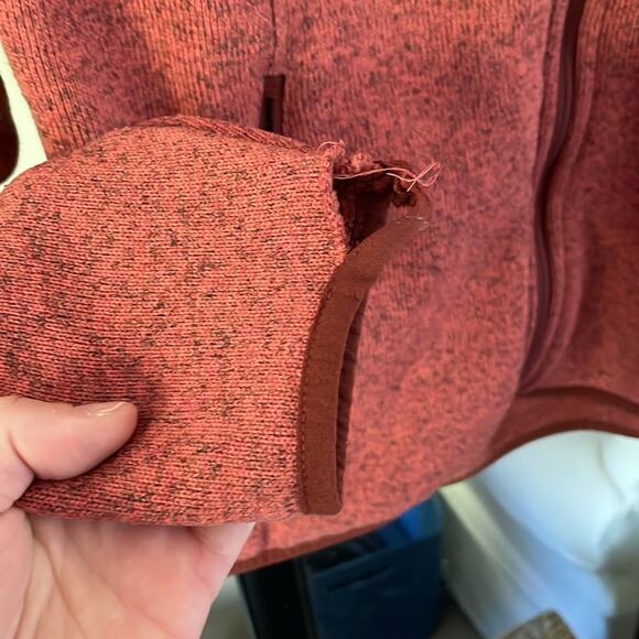 L.L.BEAN Women's Sweater Fleece Full-Zip Jacket in Rose Red Size Small - Picture 3 of 5